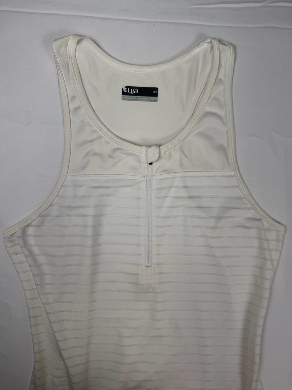 Lija White Zip-Front Sleeveless Tennis Dress -medium - Picture 5 of 16